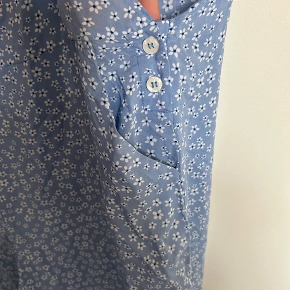 Blue Floral Jumpsuit - Picture 4 of 7